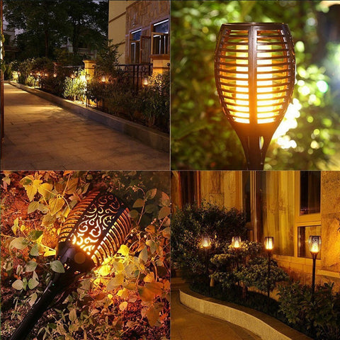 2 PCS Solar Led Torch Light Dancing Flame Edition | Kalsten
